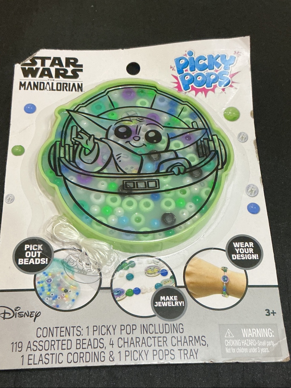 Star Wars The Mandalorian 'Grogu' Picky Pops Bead Kit - Green nwt